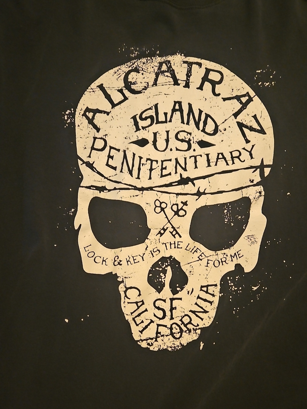 Alcatraz Island Black Tshirt 2xl